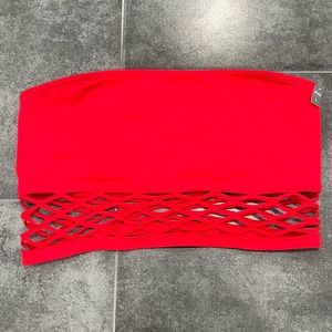 PINK longline mesh bralette